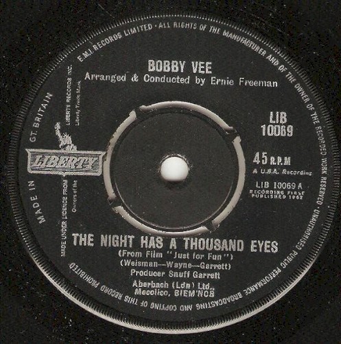 The Night Has A Thousand Eyes By Bobby Vee Song Catalog The Current