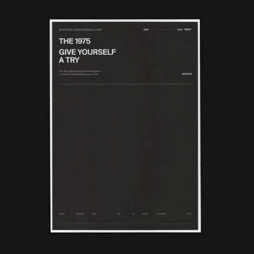 Album Poster | The 1975 | Give Yourself A Try