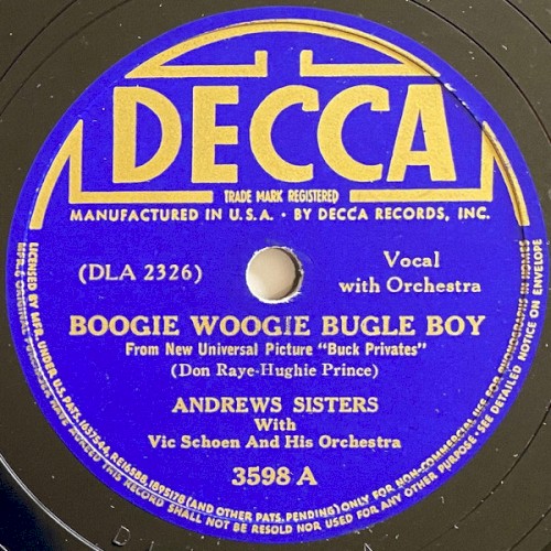 Album Poster | The Andrews Sisters | Boogie Woogie Bugle Boy